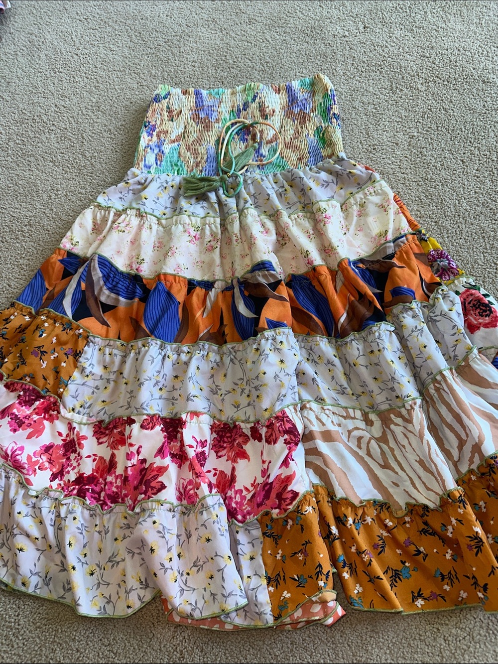 Bohera smocked top boho  dress